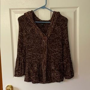 Hooded crochet BCBGMaxazria sweater